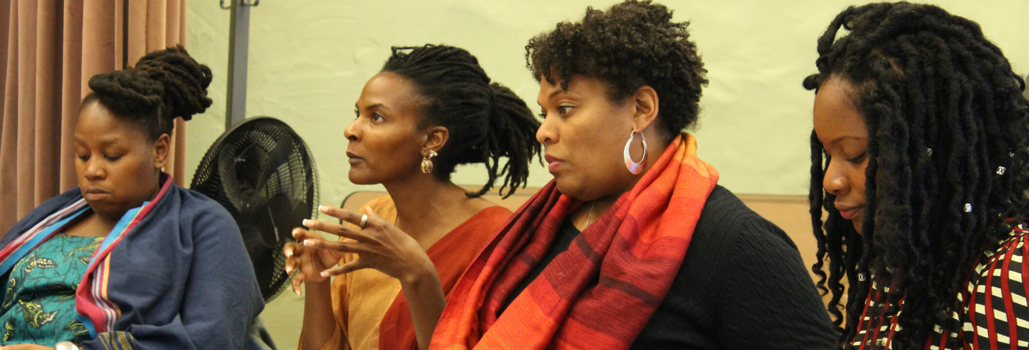 Institute staff member Takiyah Franklin (second from left), along with members of the Atlantic Fellows for Racial Equity, at the 2019 summer learning program held at UC Berkeley