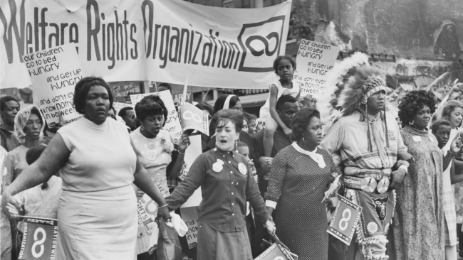 Marchers in the 1960s demanding welfare rights
