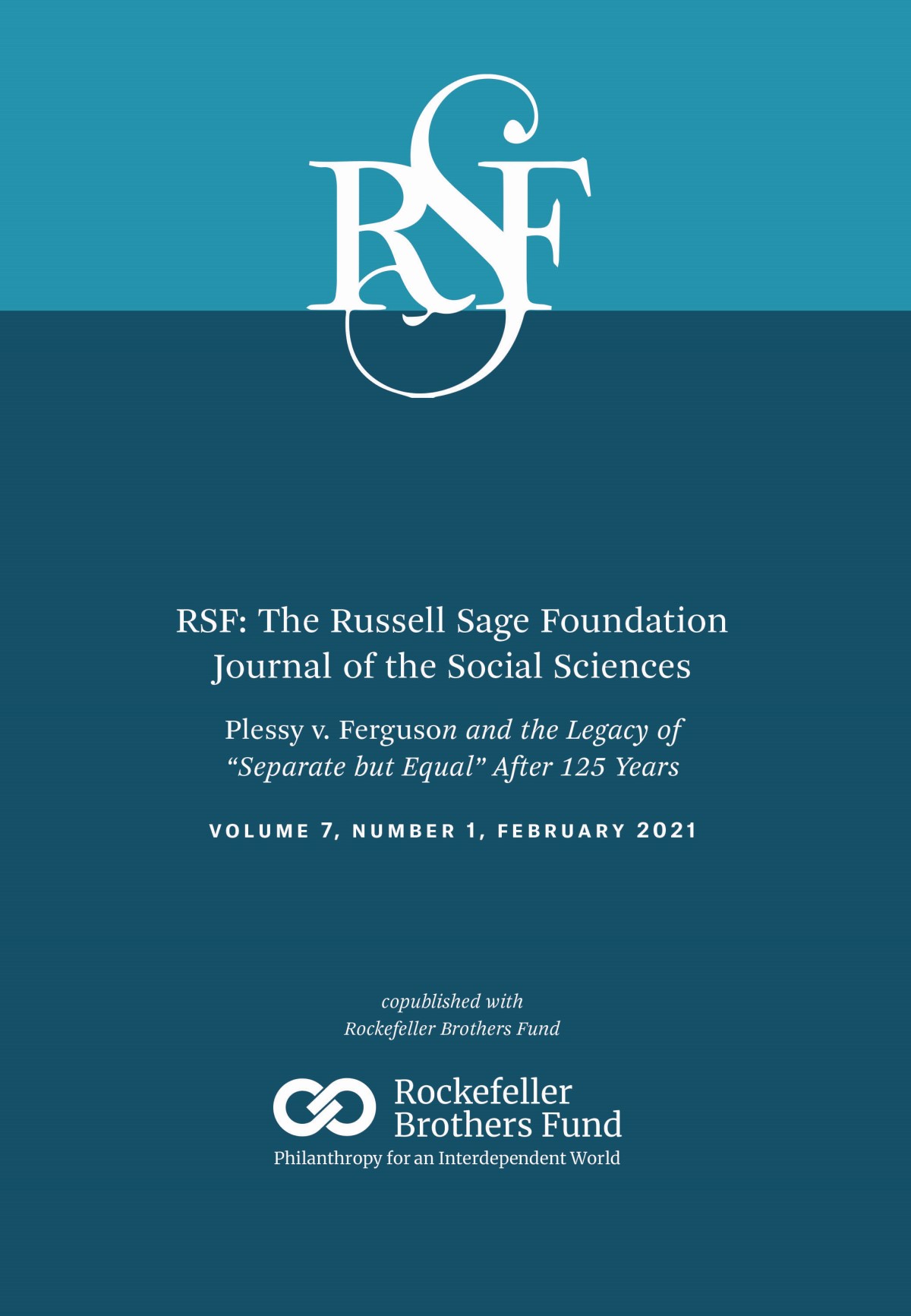 Cover of Russell Sage Foundation journal cover reading 'Journal of the Social Sciences',