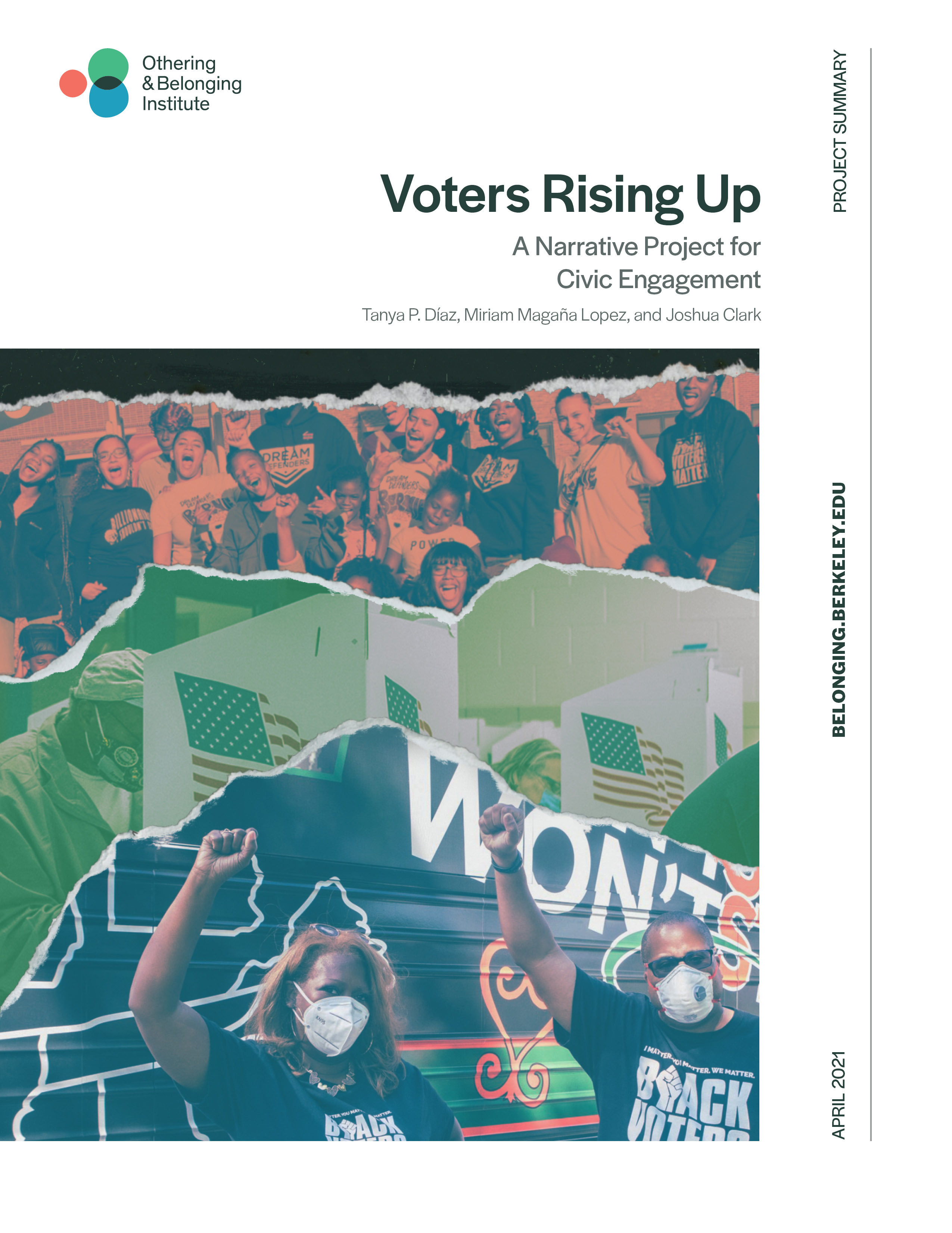 cover of the report featuring a collage of voters and voting rights activists
