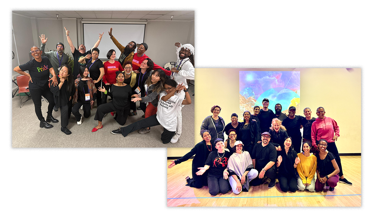 Collage of group photos