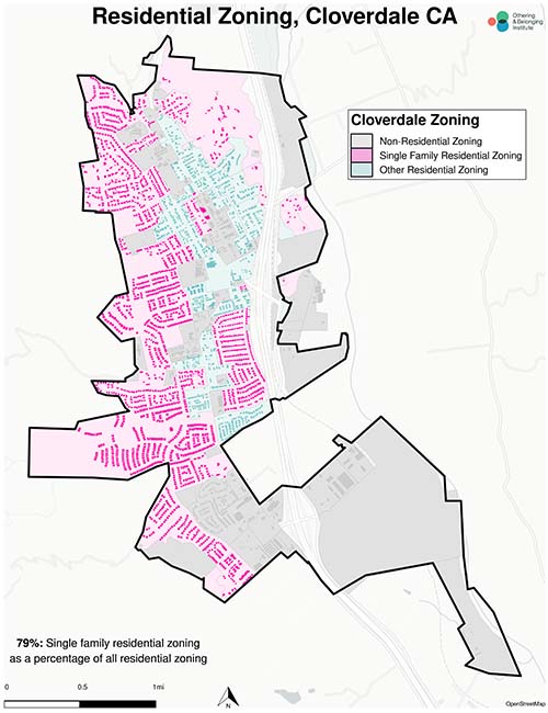 Zoning map of Cloverdale 