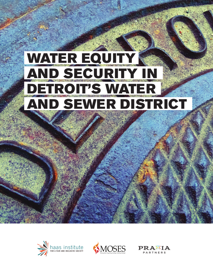 The Cover of the Detroit Water equity report with an image of a sewer