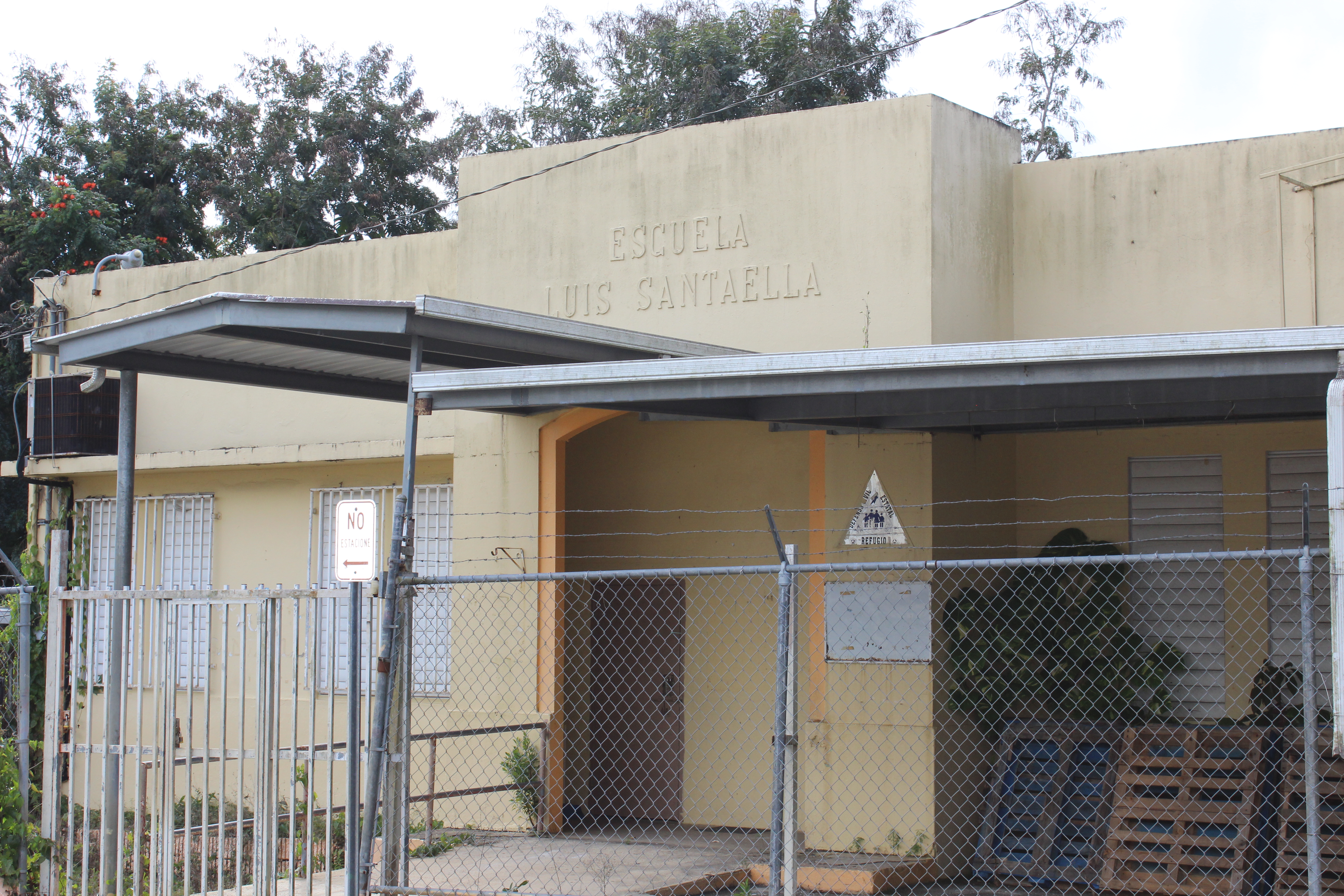 Picture shows Escuela Luis Santaella, a shut down school outside of San Juan, Puerto Rico