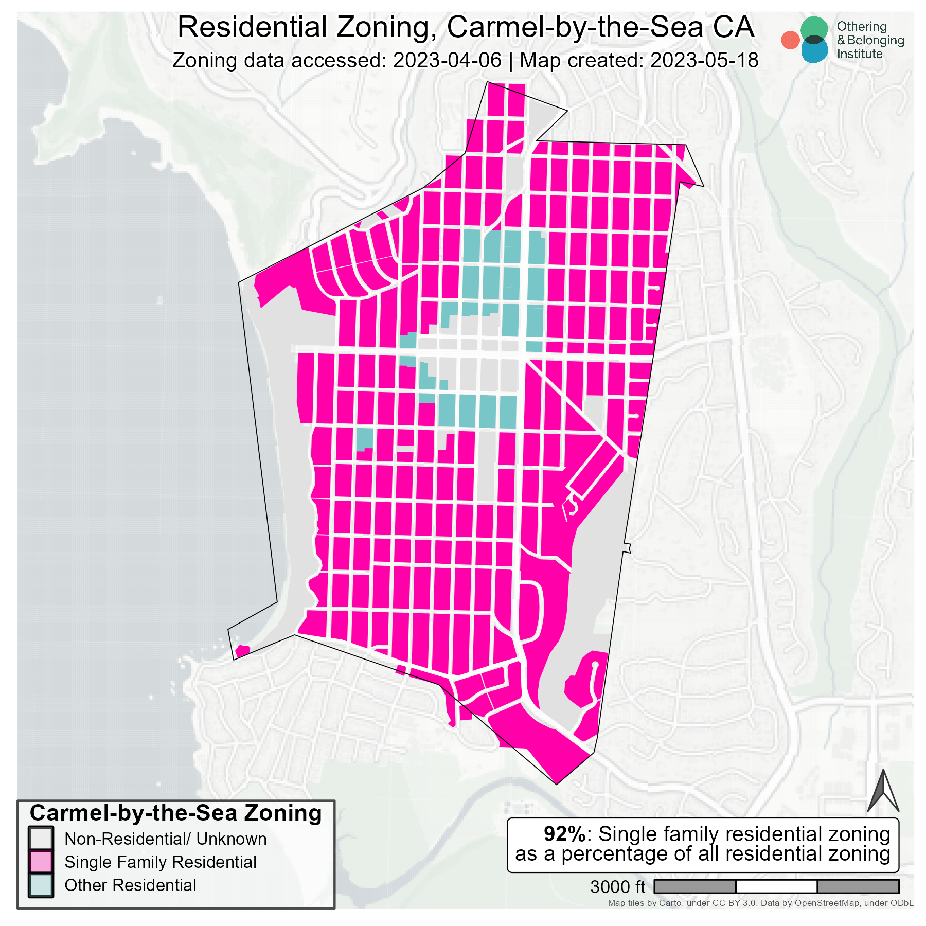 Carmel-by-the-Sea Zoning Map