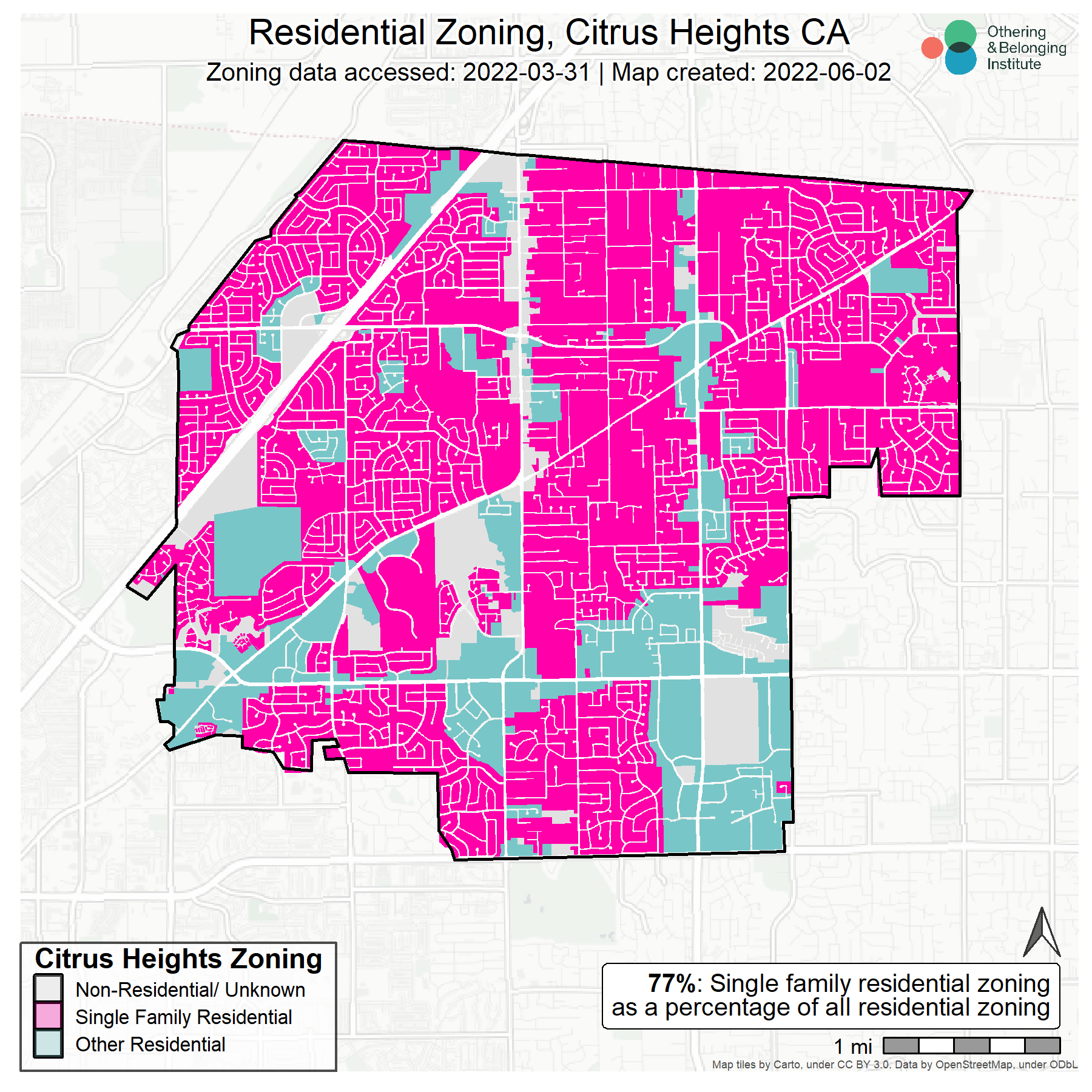 Zoning map of Citrus Heights