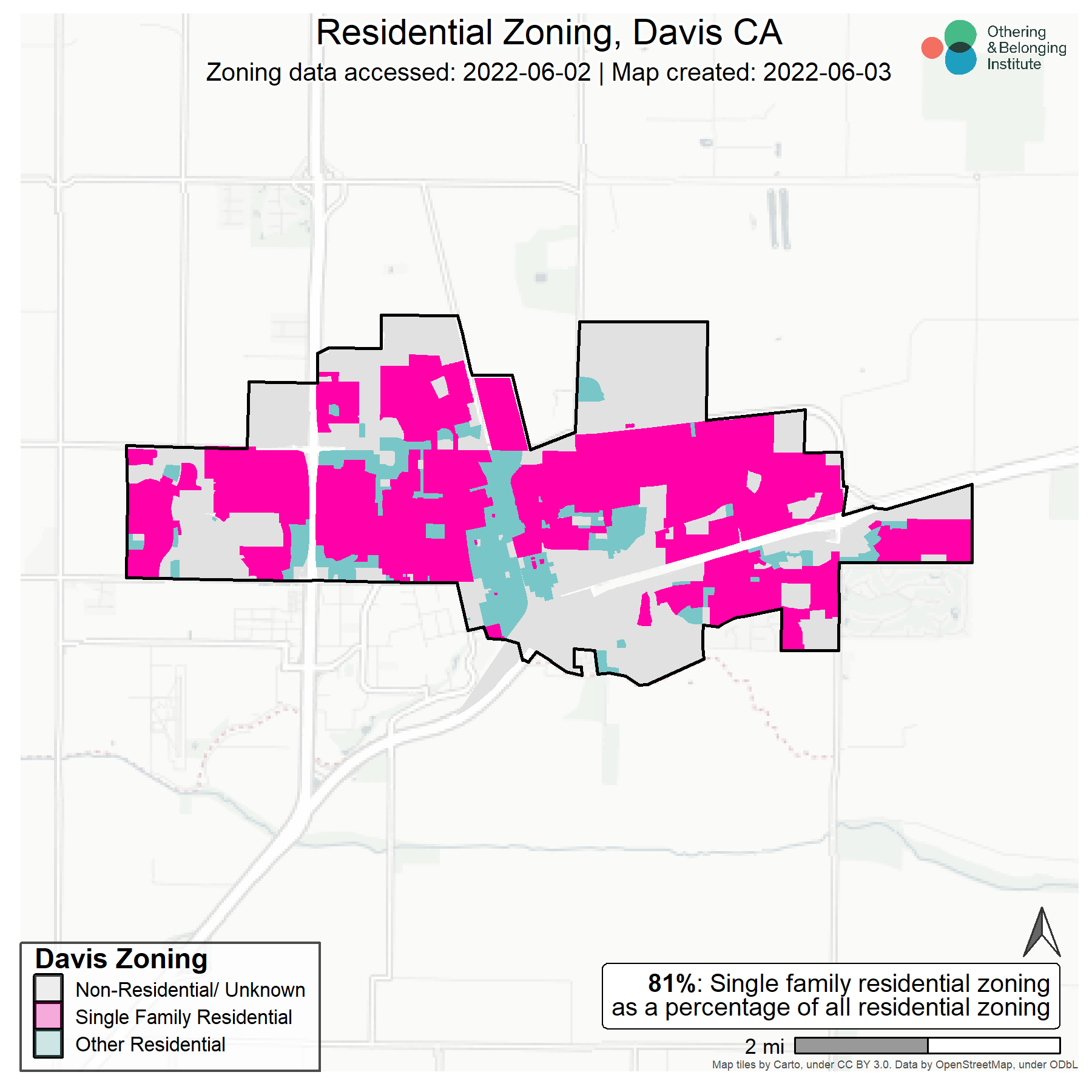 Zoning map of Davis