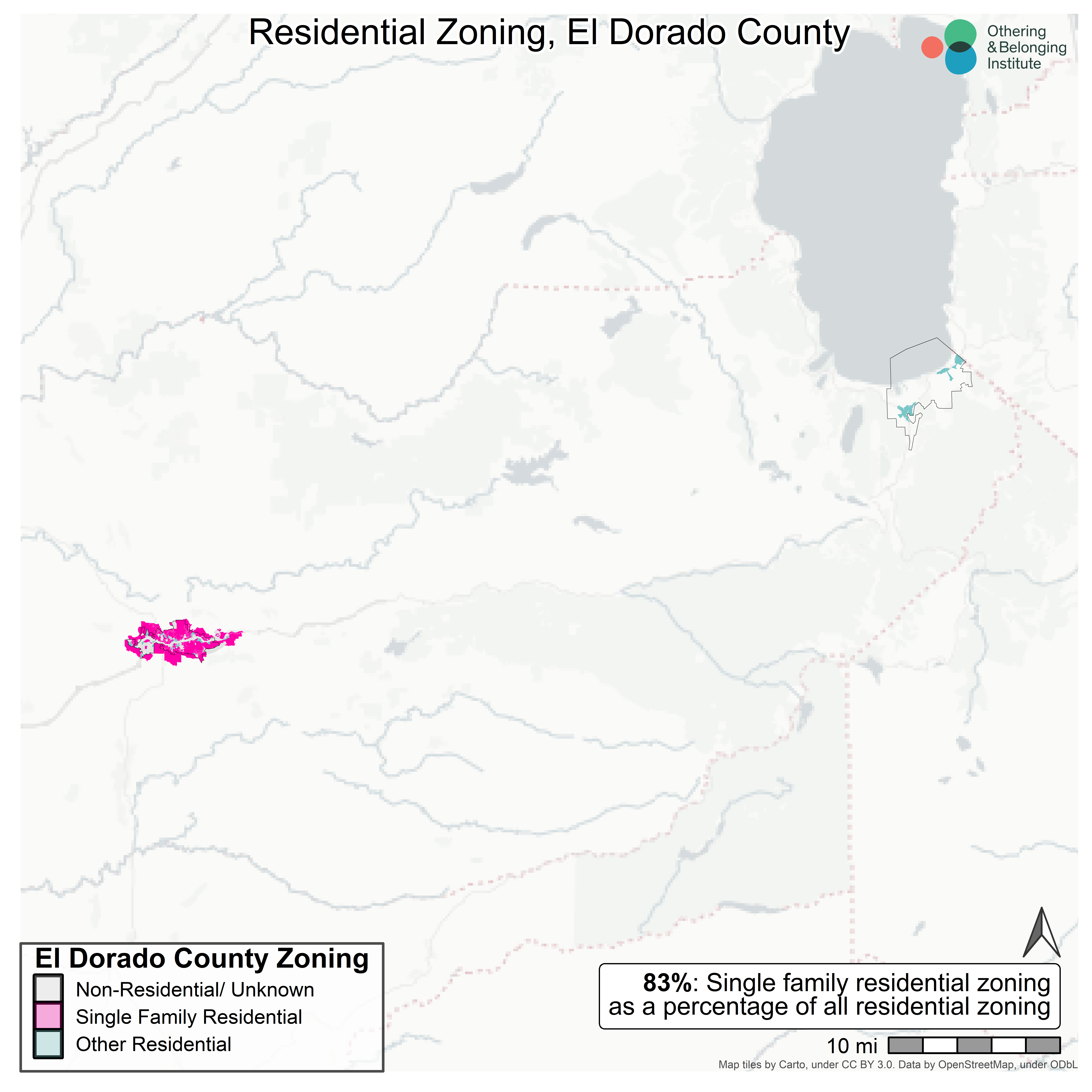 Zoning map of El Dorado County