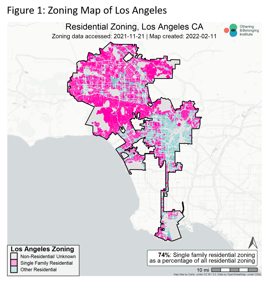 Residential zoning map of Los Angeles County