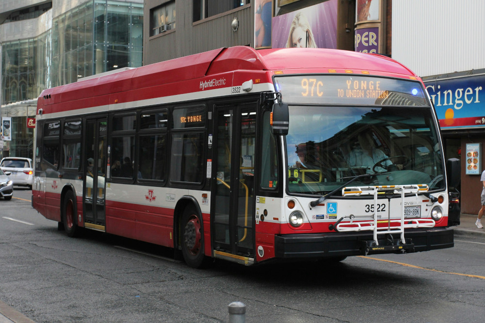 Red bus in Toronto