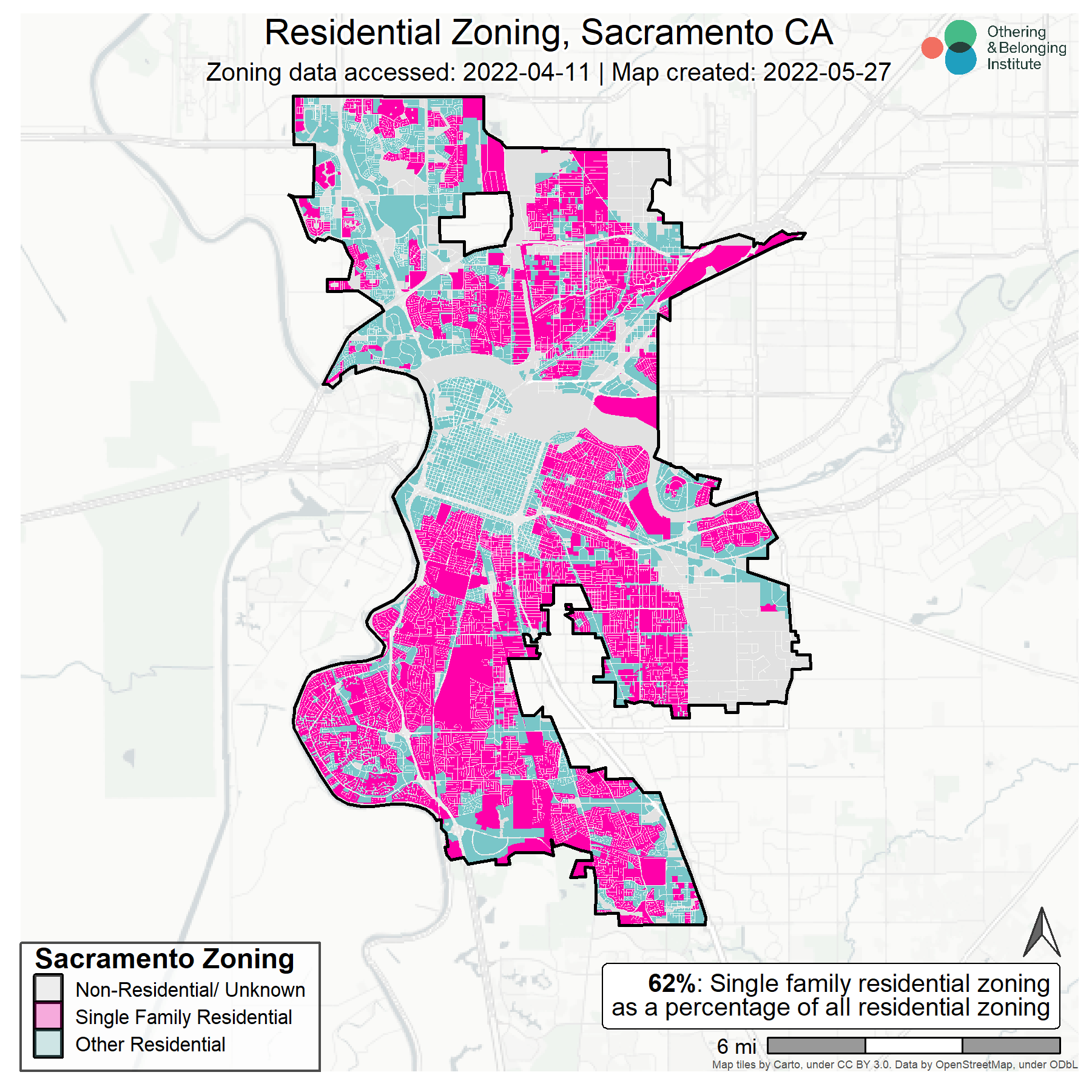 Zoning map of Sacramento