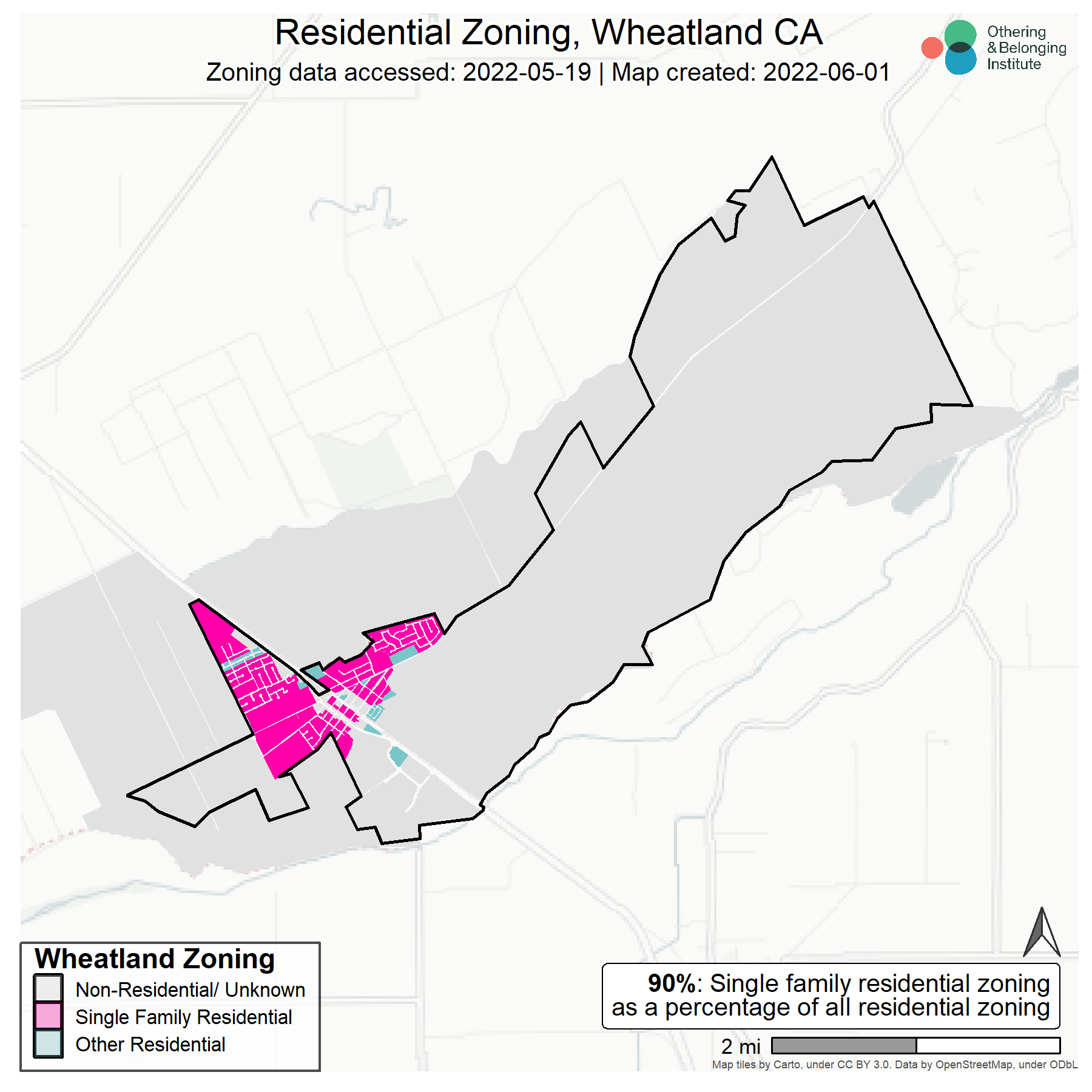 Zoning map of Wheatland
