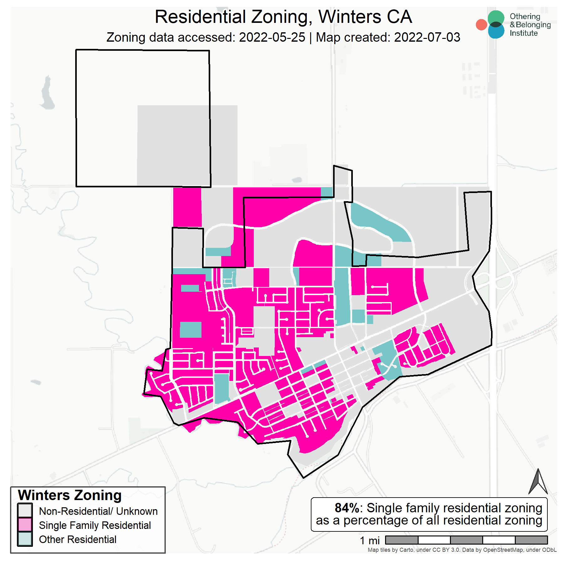 Zoning map of Winters