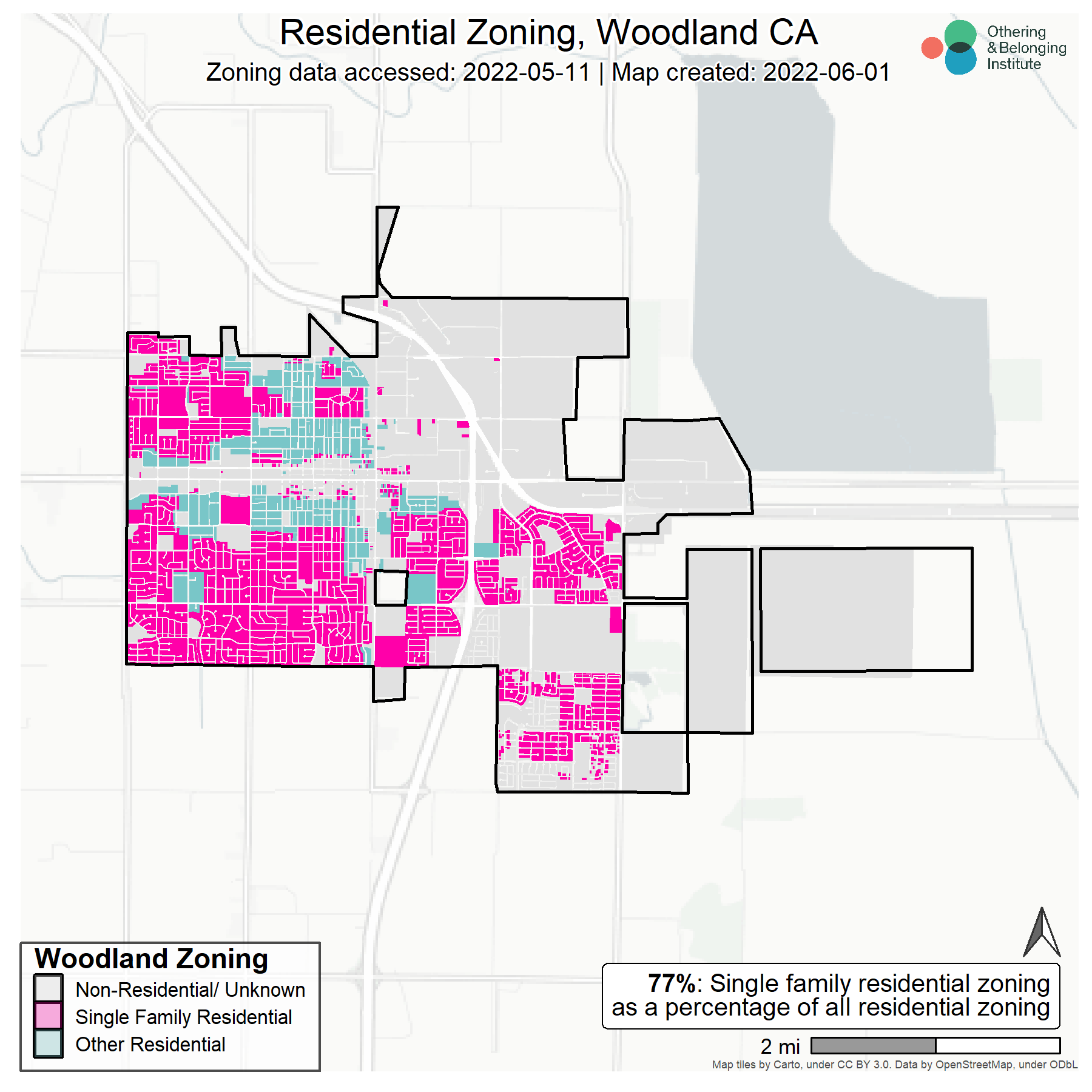 Zoning map of Woodland