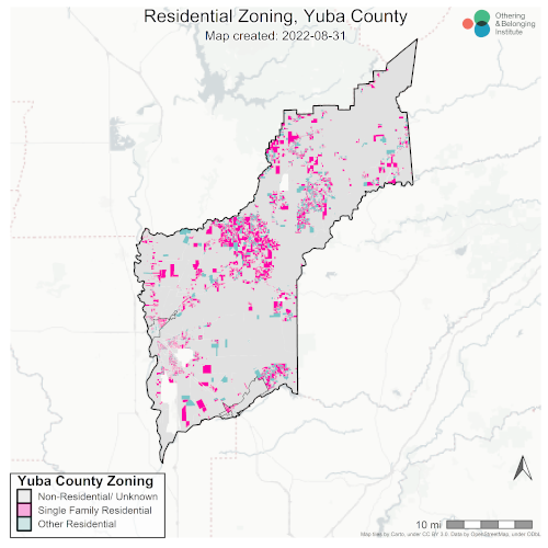 Yuba County Zoning map
