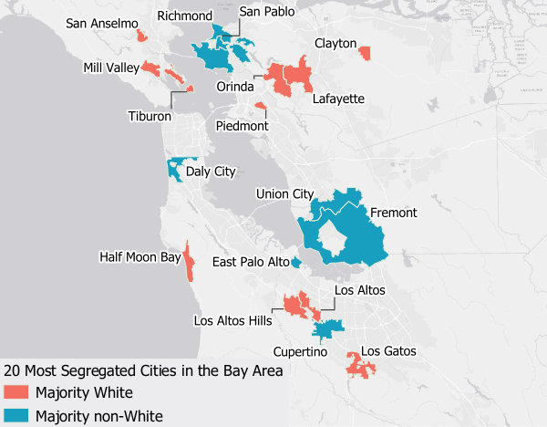 Bay area segregation map