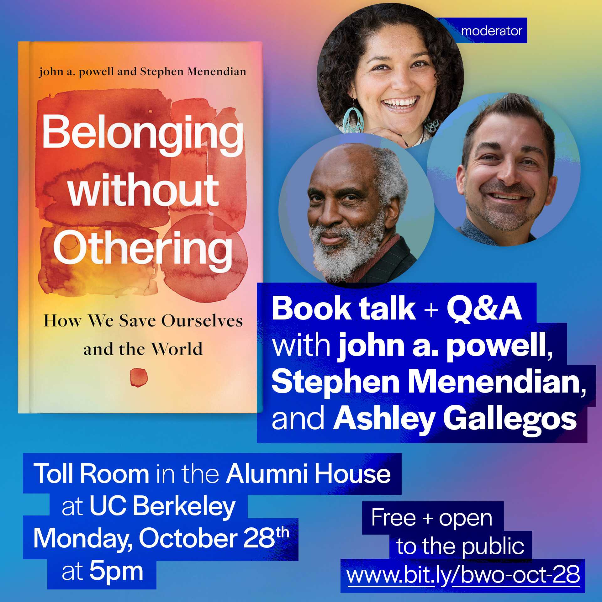 Event flyer for john and stephen's book talk