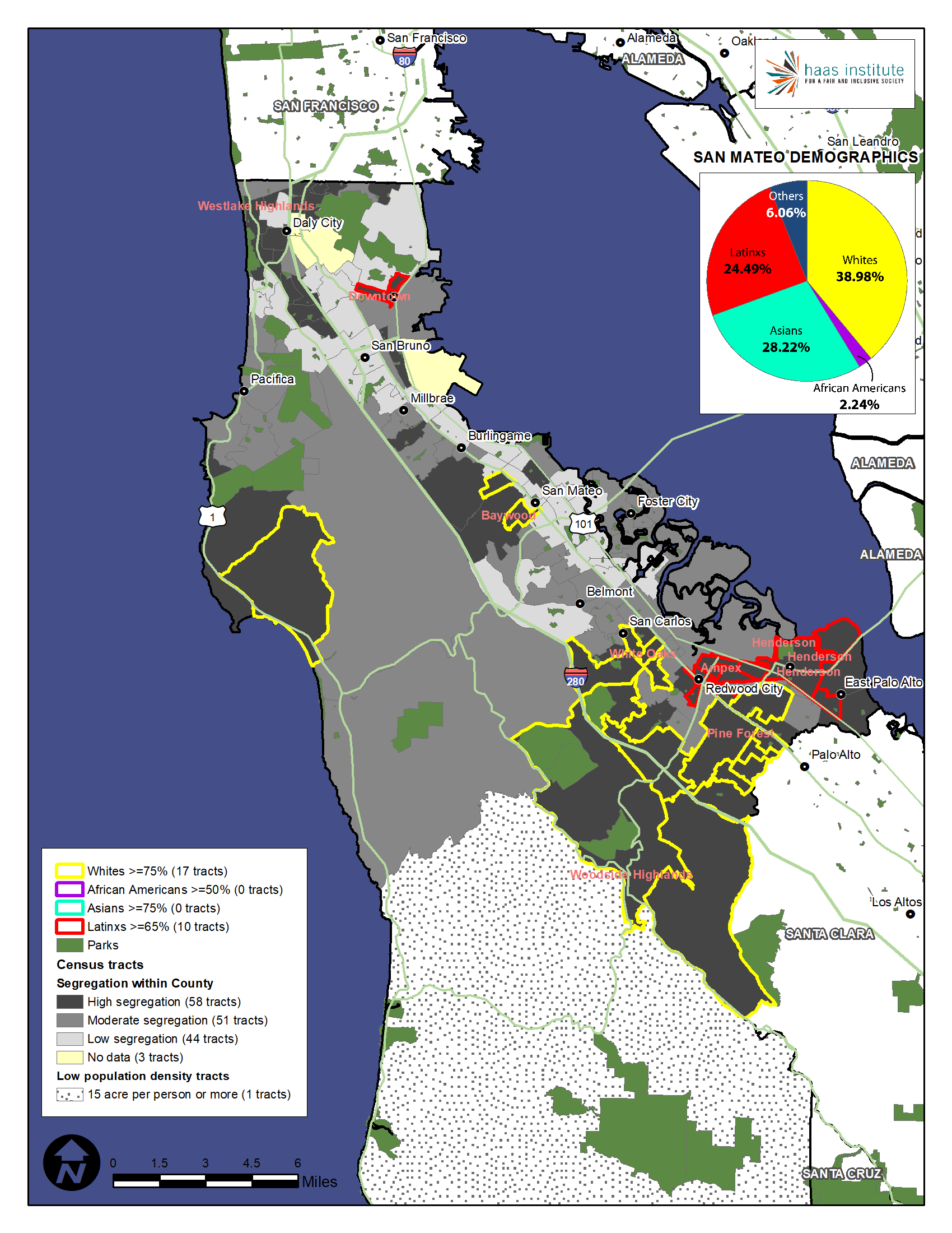 San Mateo County map