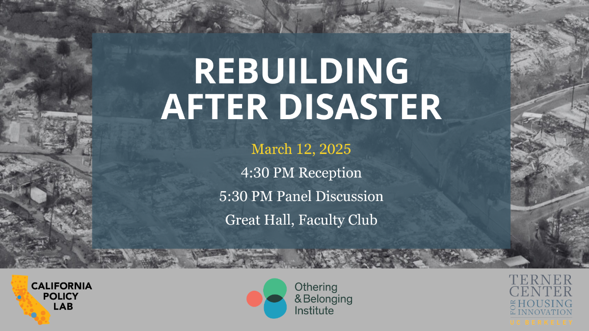 Rebuilding after disaster event