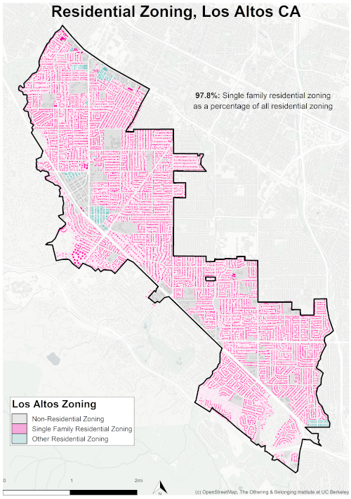 zoning map of Los Altos