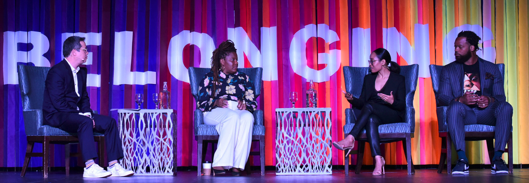 The “Making Belonging: Culturemaker Panel” at the 2019 Othering & Belonging Conference. The panel featured a conversation among four cultural leaders coming from different sectors