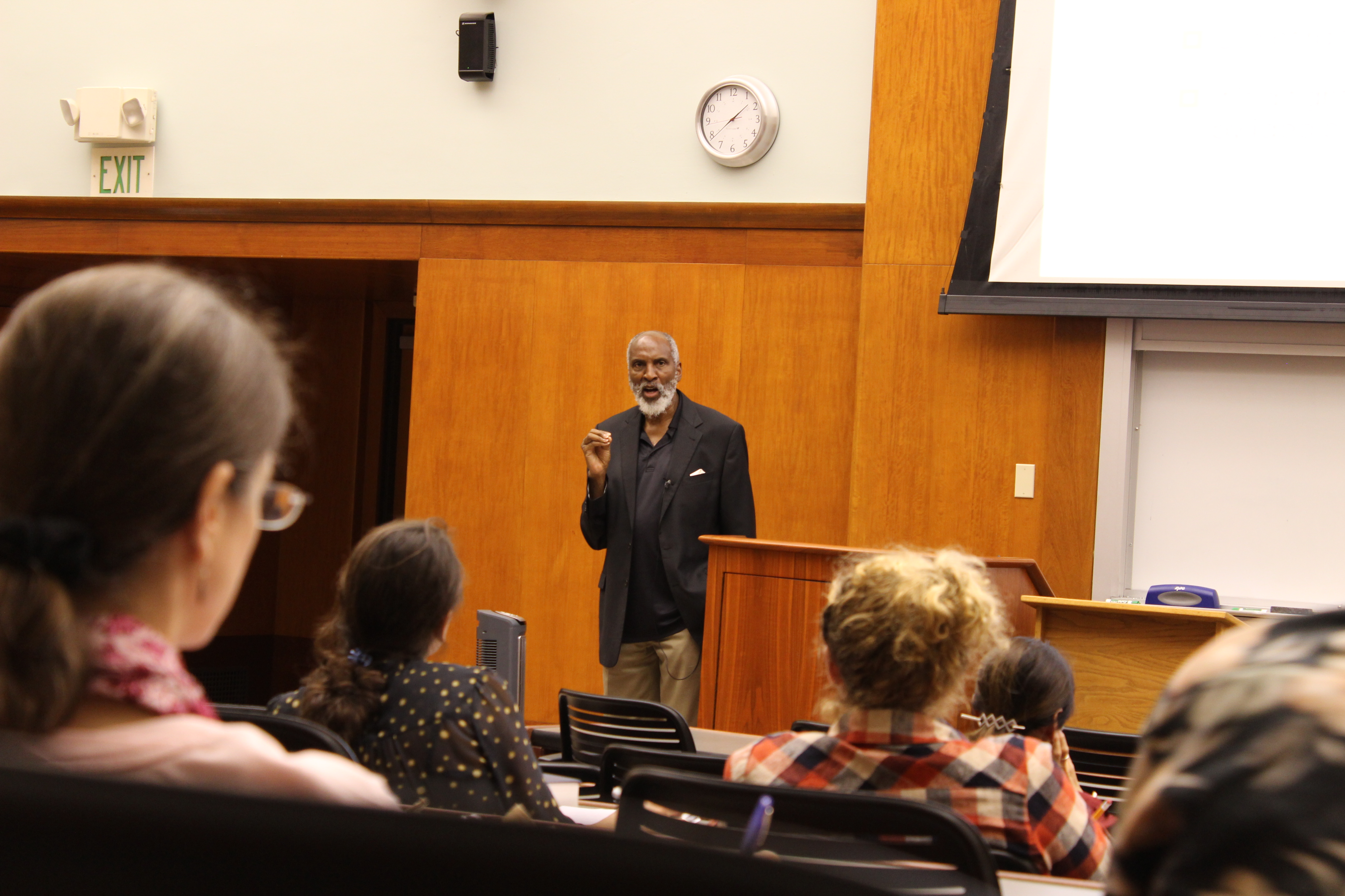 Professor john a. powell lectures at Boalt Hall for Thelton E. Henderson Center for Social Justice lecture series.