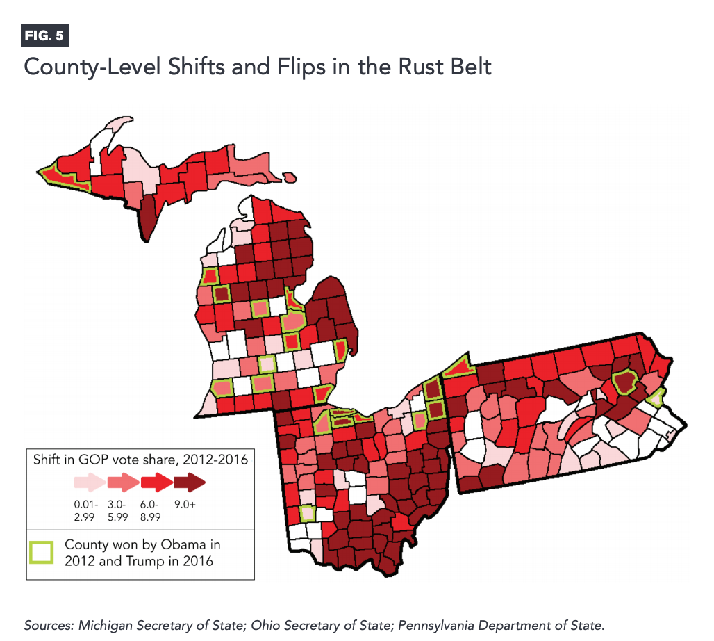 the rust belt included areas in which states