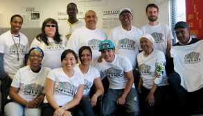 This picture is of The Safe Return Team and supporters in 2013, sporting tshirts with the new Safe Return logo