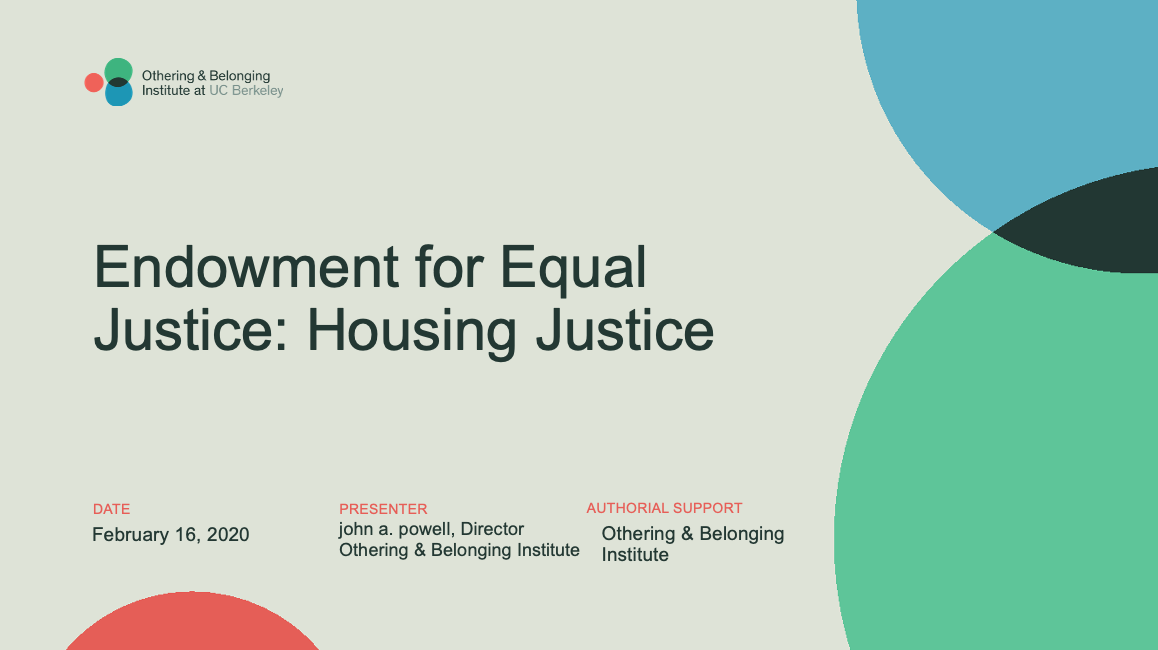 Endowment for Equal Justice: Housing Justice