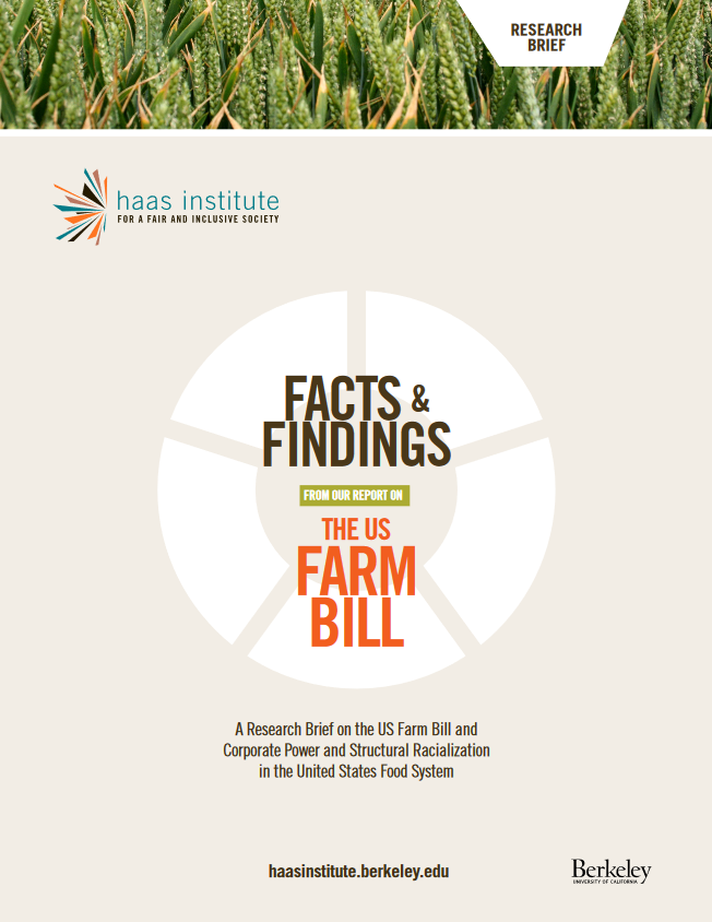 Cover of the farm bill's facts and findings supplement