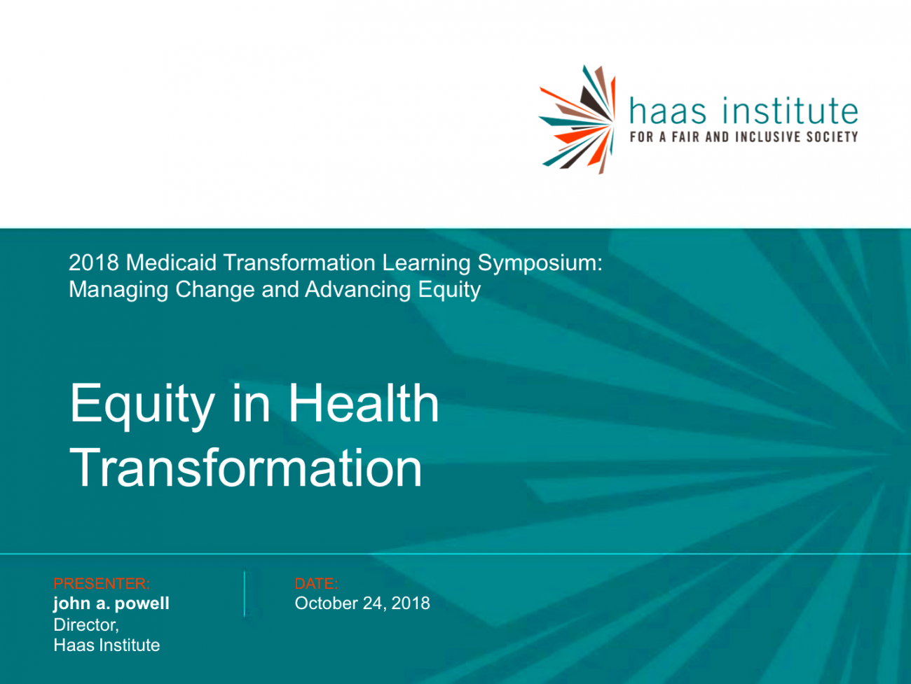 Equity In Health Transformation | Othering & Belonging Institute