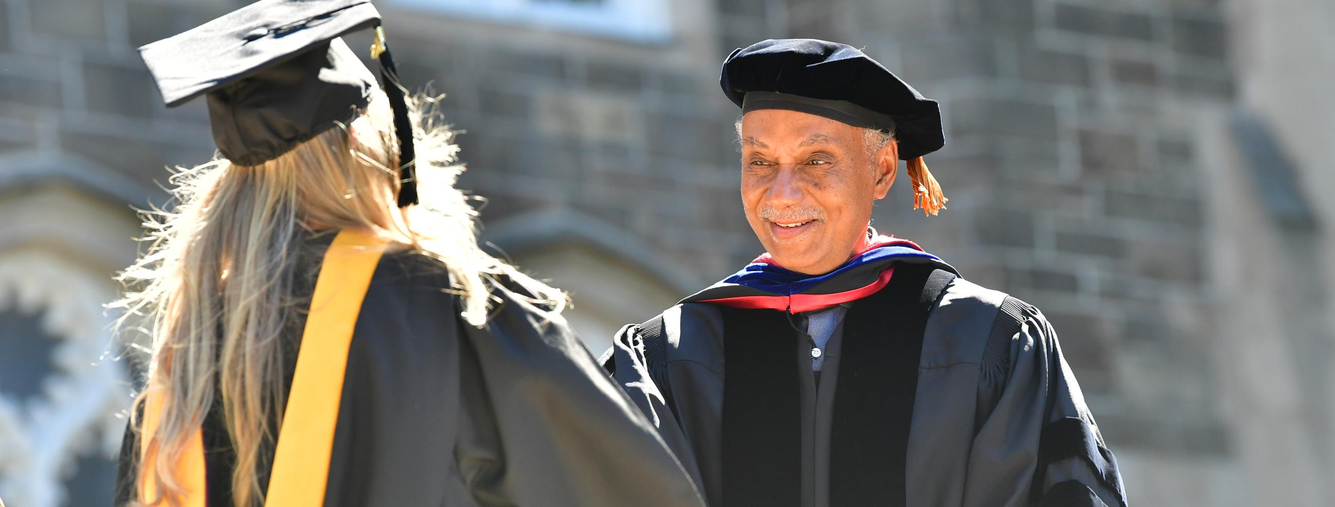 Dean Stovall at Fordham Commencement