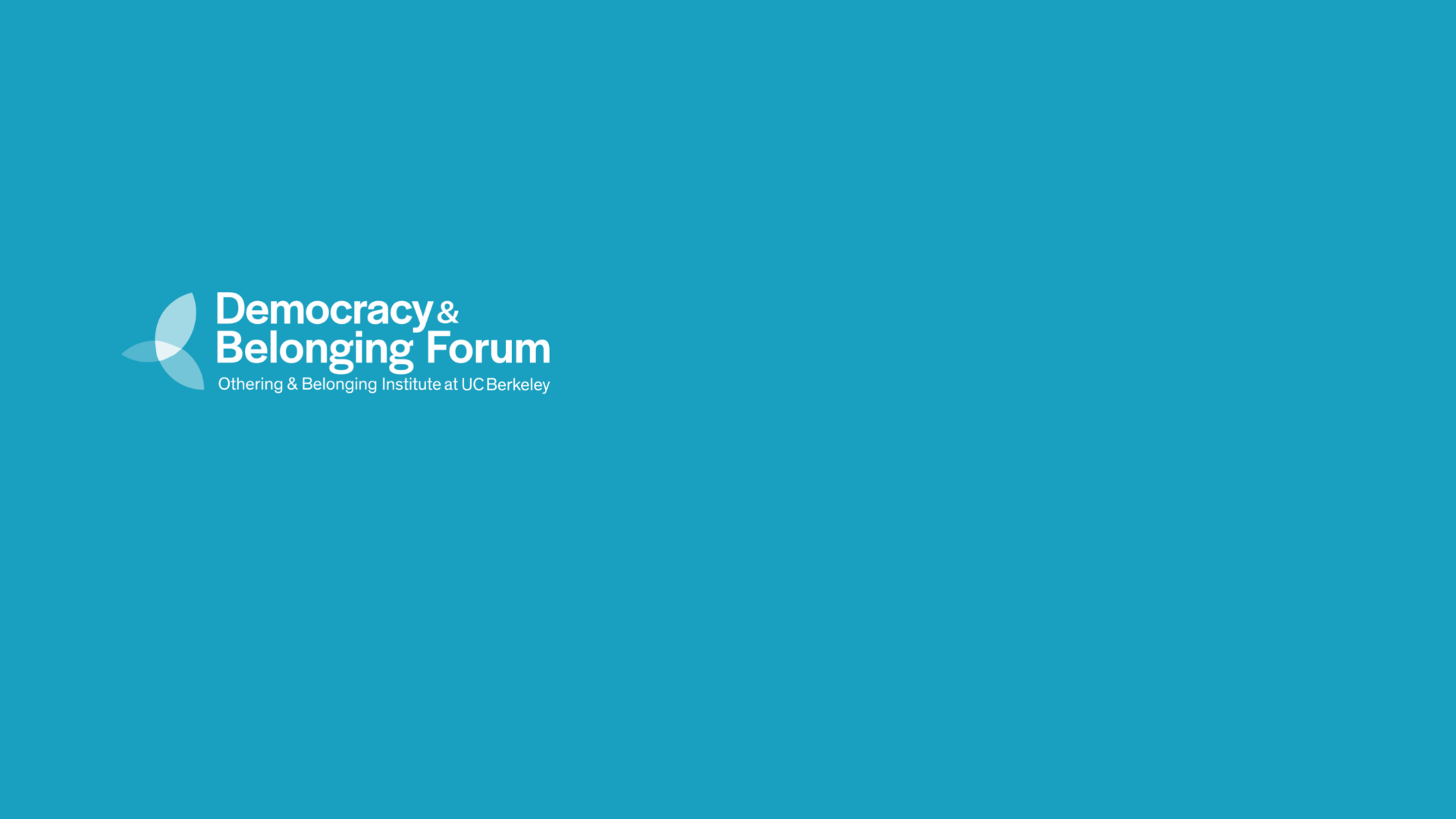 Logo for Forum in blue background