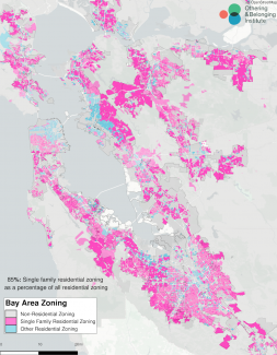 Zoning parcel map of the bay area