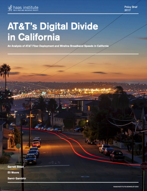 This image is a cover page for the AT&T's Digital Divide in California brief. 