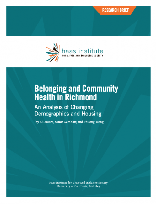 This image is a cover page for the Belonging and Community Health in Richmond Report. 