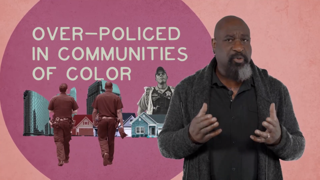 Image grab from structural racism video.