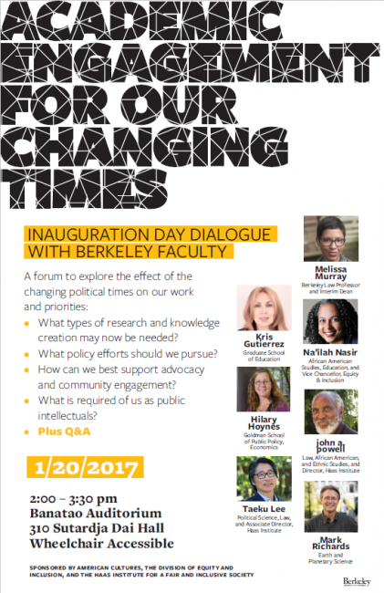 Inauguration Day Forum Flyer