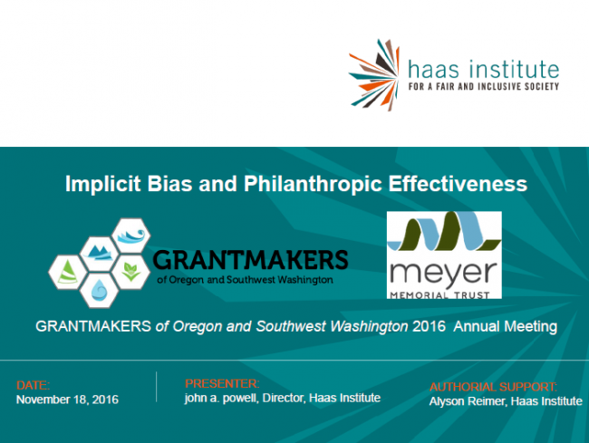 Implicit Bias and Philanthropic Effectiveness