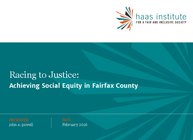 Image on Racing to Justice: Achieving Social Equity in Faifax County