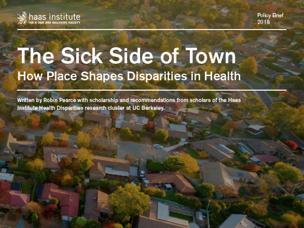 This image is a cover page for The Sick Side of Town report. 