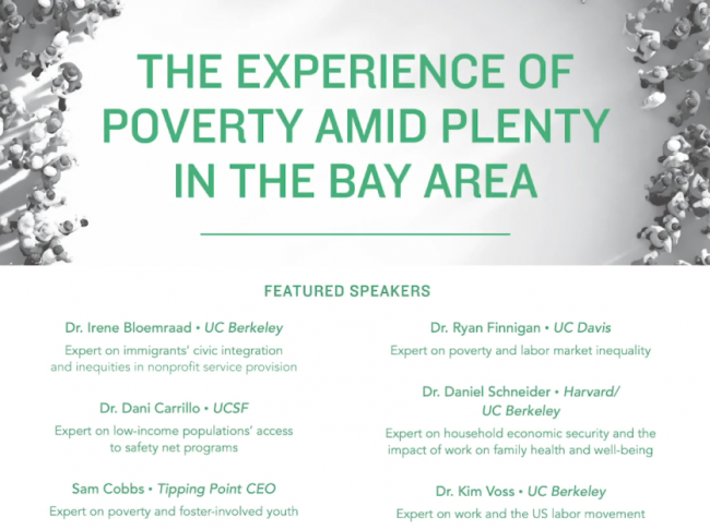 Flier image for event on Bay Area poverty